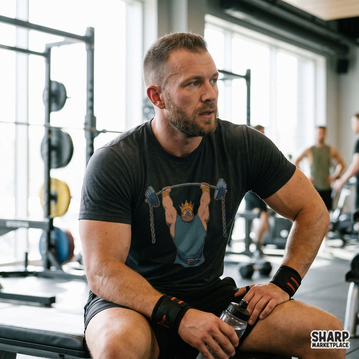 Bearded King Weightlifter Overhead Barbell Chains, Trendy