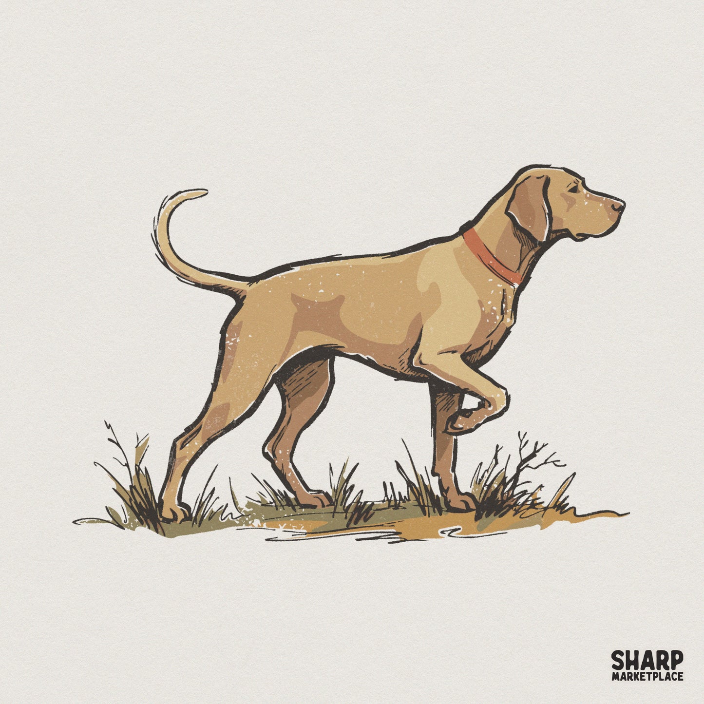 Pointer Dog PNG, Hunting Dog Clipart - 300 DPI Design for T-Shirt