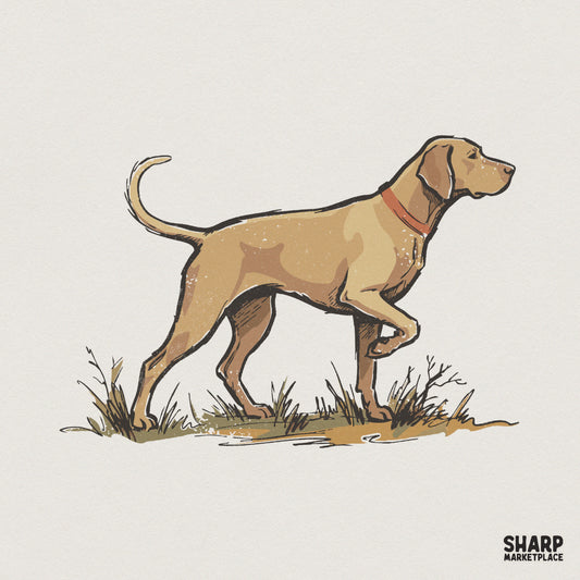 Pointer Dog PNG, Hunting Dog Clipart - 300 DPI Design for T-Shirt