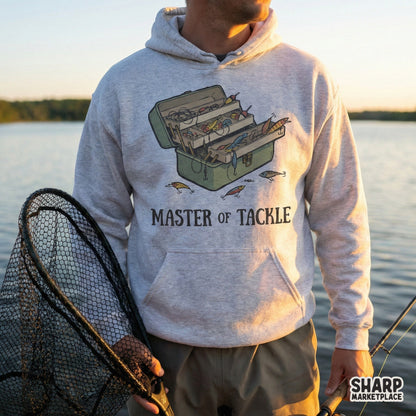 Master of Tackle Funny Fishing Shirt, Retro Tackle Box Gift - 300 DPI