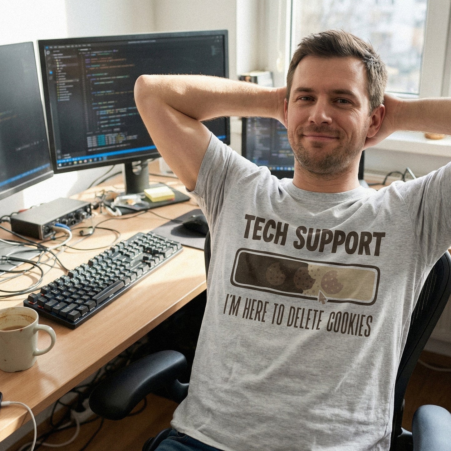 Tech Support I'm Here To Delete Cookies PNG, Funny Tech Shirt - 300 DPI