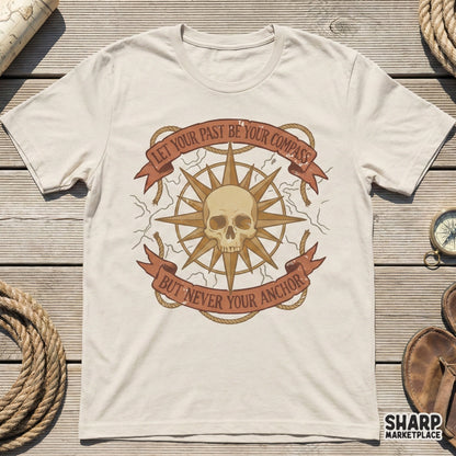 Let Your Past Be Your Compass PNG, Skull Nautical Design - 300 DPI Design