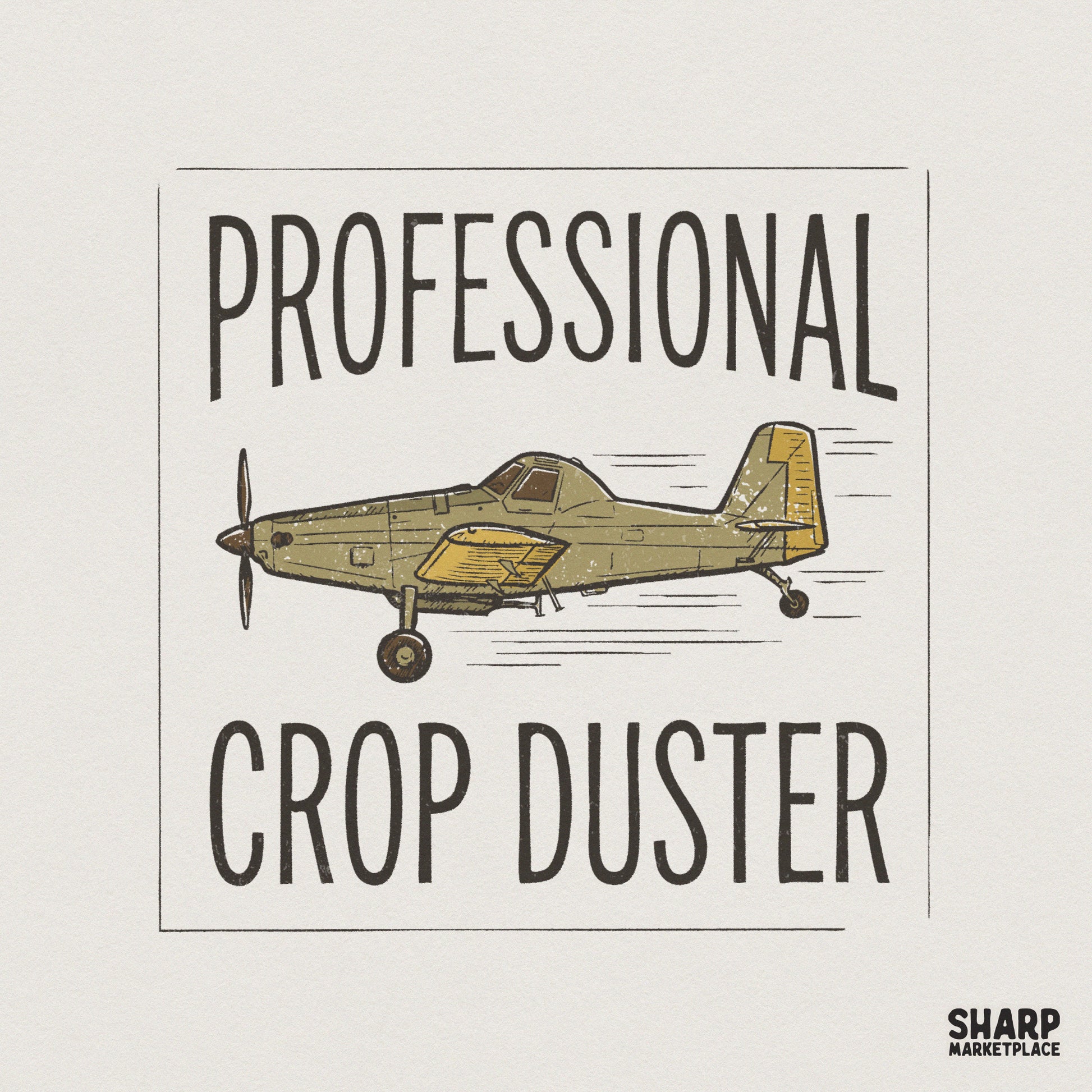 Professional Crop Duster PNG, Funny Farming Shirt - 300 DPI Design for