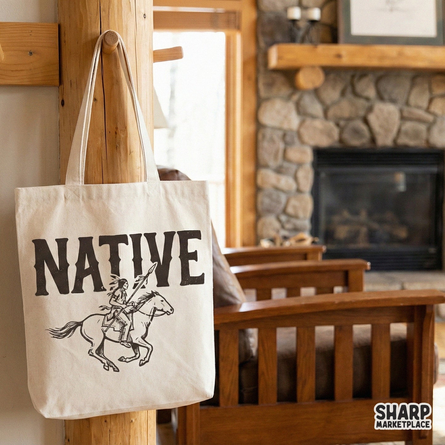 Native PNG Design, Vintage Indigenous Horse Rider Graphic - 300 DPI