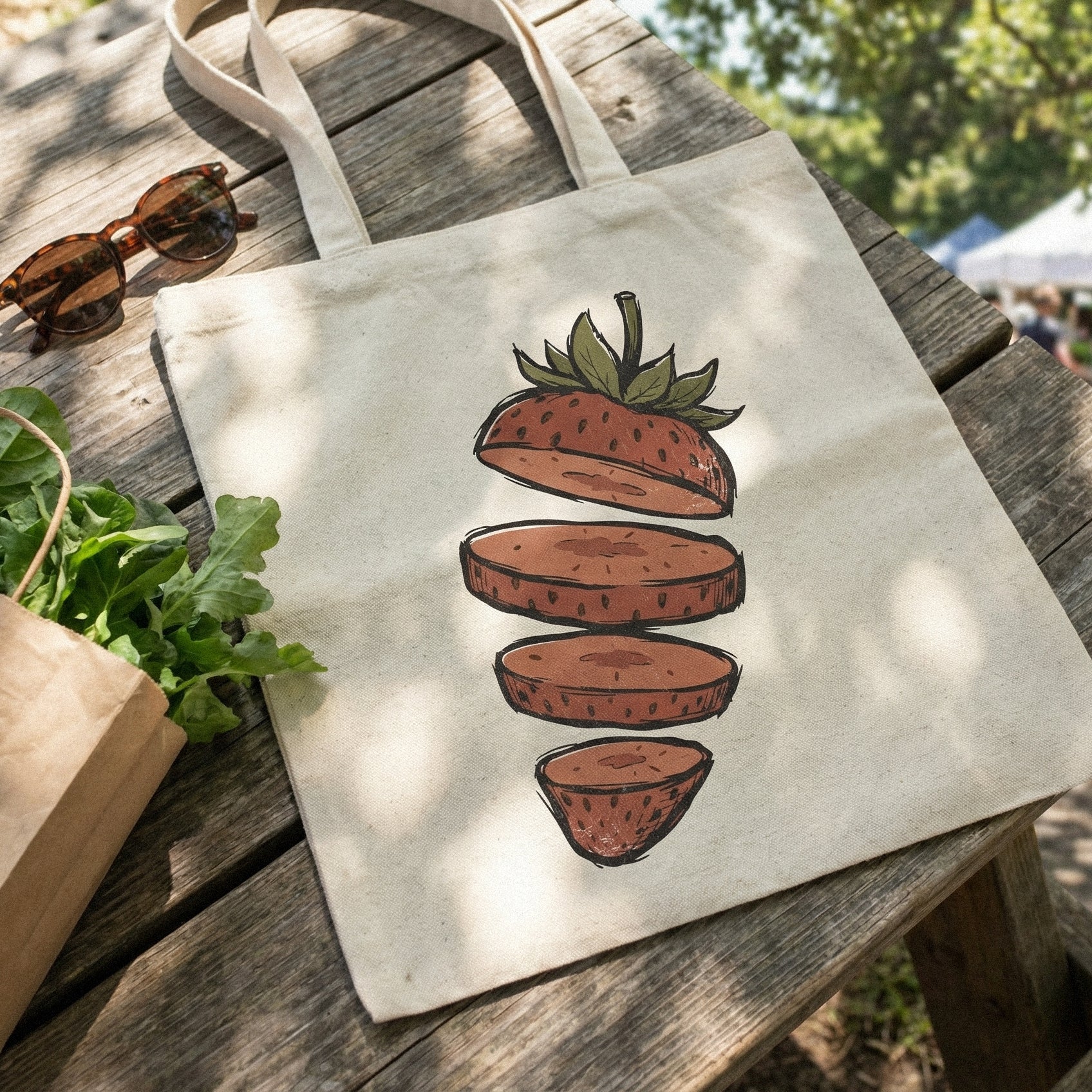 Strawberry PNG Shirt, Sliced Fruit Digital Print - 300 DPI Design for