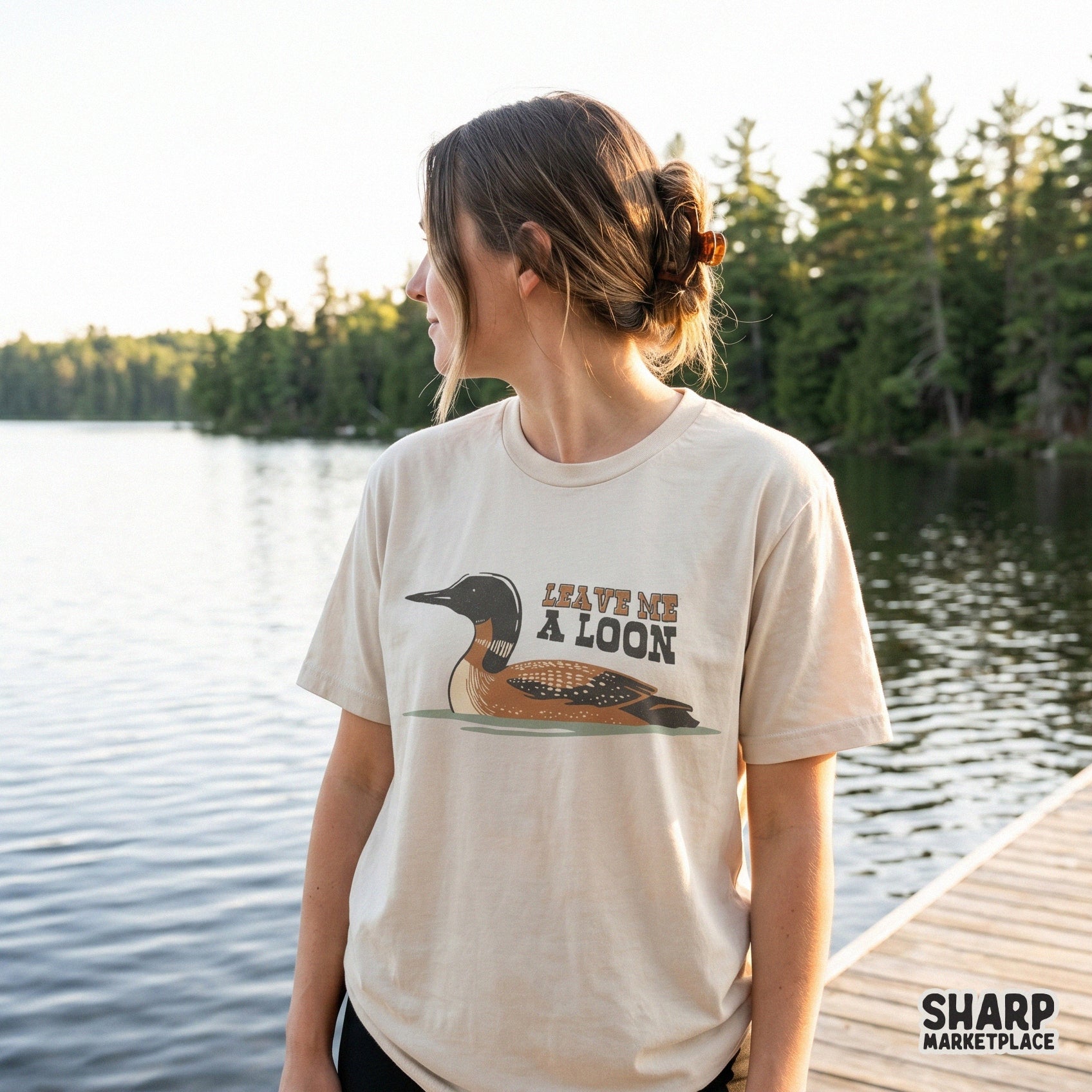 Funny sarcastic introvert bird saying leave me a loon retro sublimation png design for trendy shirts and tumblers
