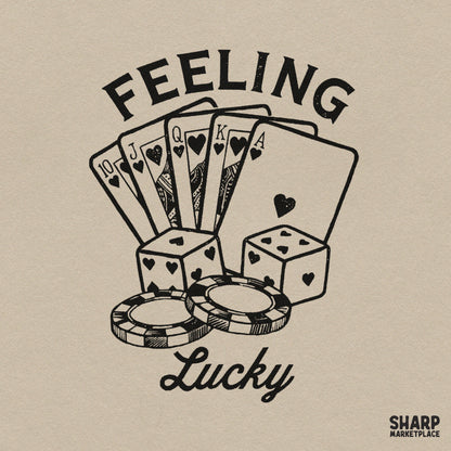 Feeling Lucky Sublimation PNG, Trendy Poker Cards Shirt
