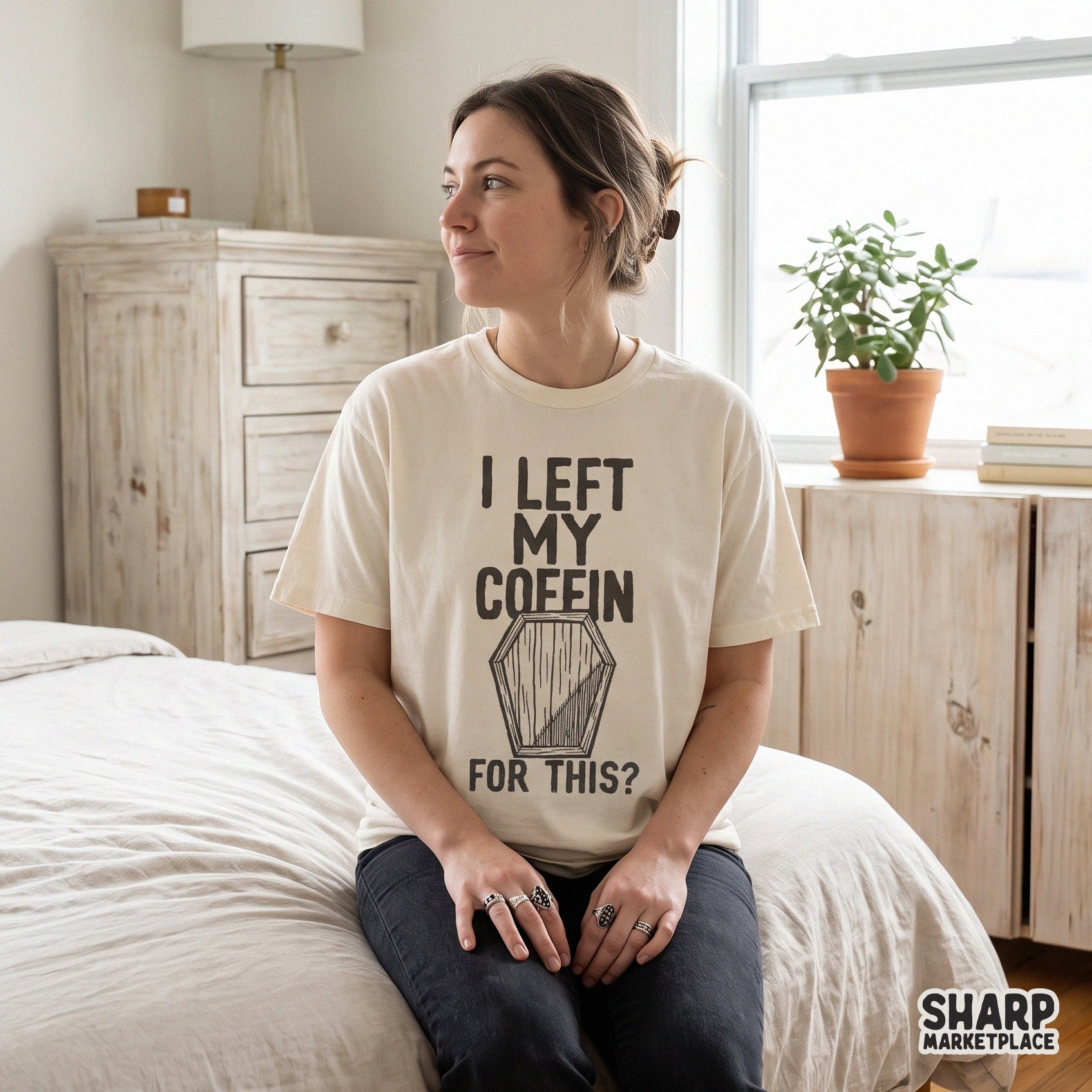 Sarcastic I Left My Coffin For This retro halloween png for spooky season sublimation shirts and dark humor apparel decor