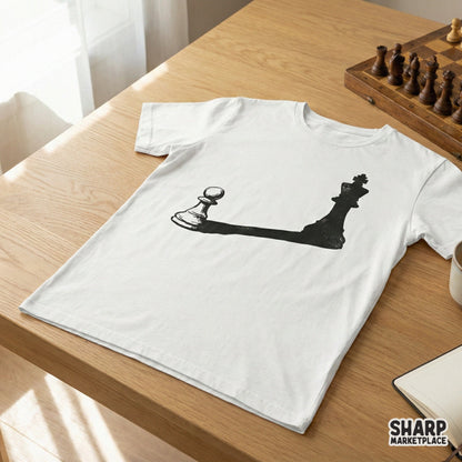 Chess Pawn with King Shadow PNG, Motivational Chess Shirt Design - 300