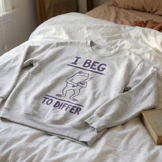 I Beg To Differ PNG Shirt, Funny Frog Clipart - 300 DPI Design for T-Shirt