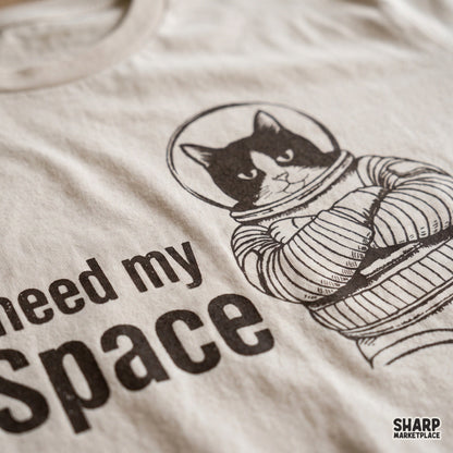 I Need My Space Trendy PNG Shirt PNG, Funny Astronaut Cat