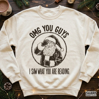 OMG You Guys I Saw What You Are Reading Christmas PNG
