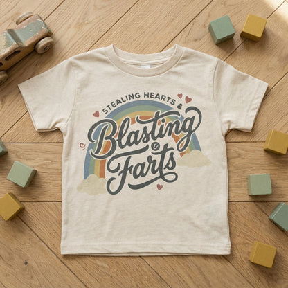 Stealing Hearts & Blasting Farts PNG, Funny Retro Shirt Design - 300 DPI