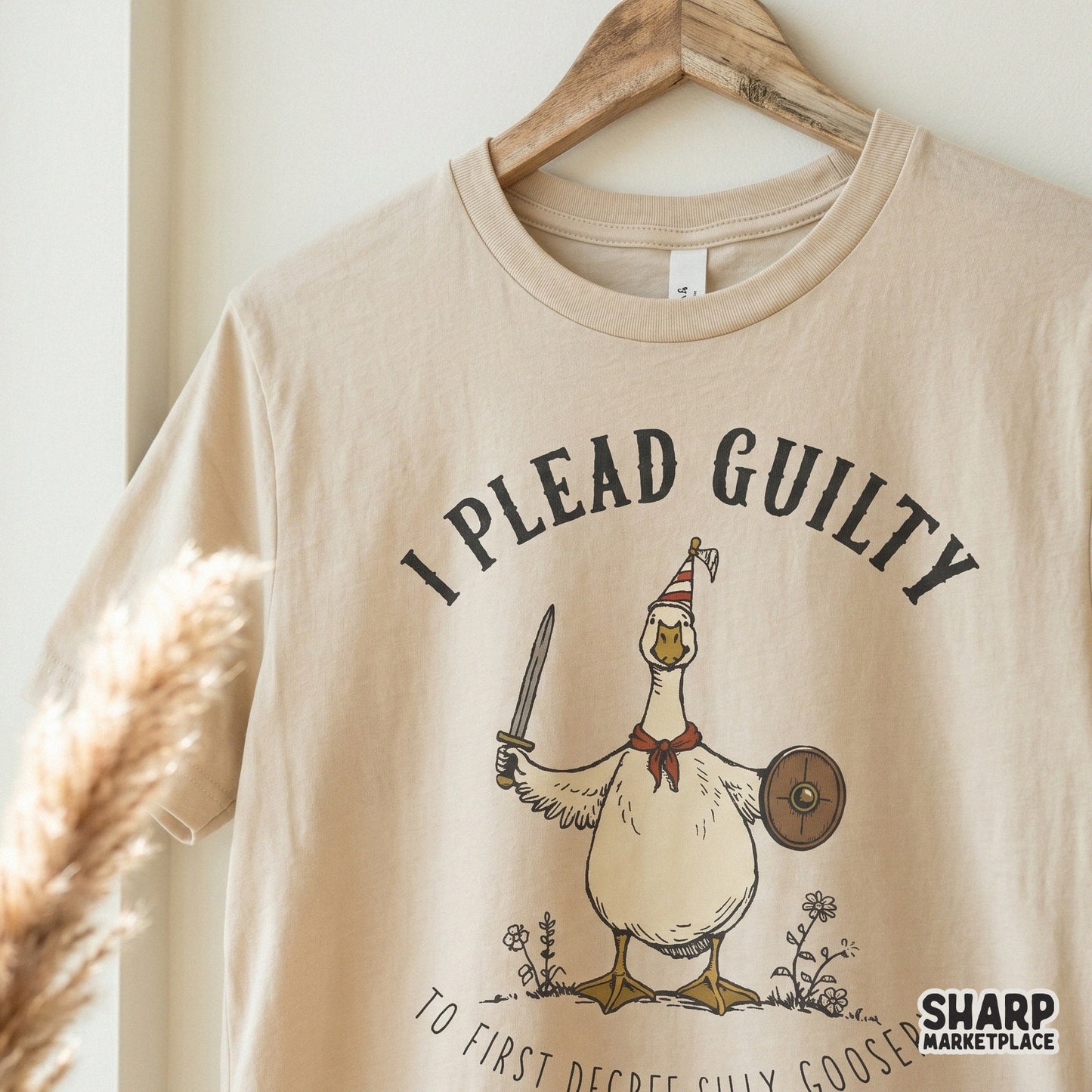 Sarcastic silly goose in a party hat retro funny animal meme png design for custom t-shirts