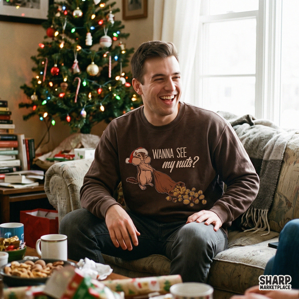 Wanna See My Nuts? Christmas PNG, Sublimation PNG, Funny