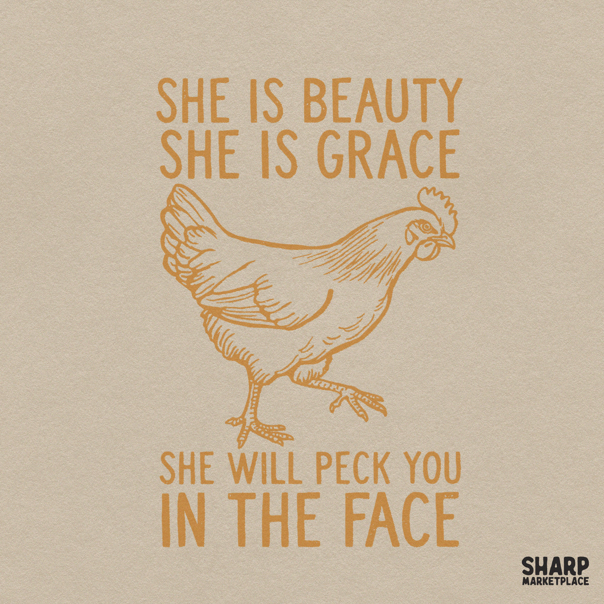 Funny retro hen png design with sarcastic quote for farm humor t-shirts and sublimation prints