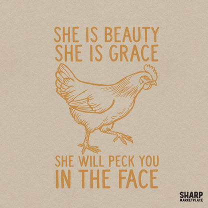 Funny retro hen png design with sarcastic quote for farm humor t-shirts and sublimation prints