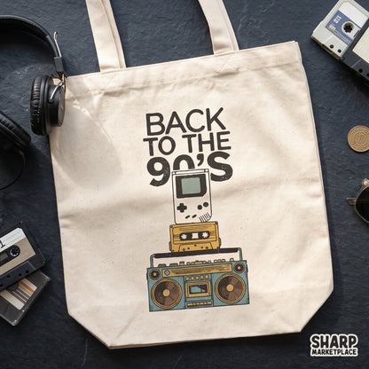 Retro 90s cassette tape and boombox PNG clipart design for t-shirt printing and gamer nostalgia apparel