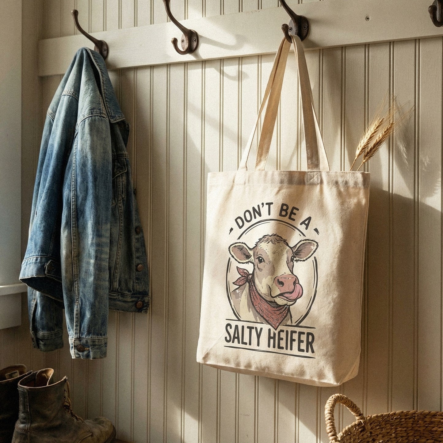 Don't Be A Salty Heifer PNG, Funny Cow Shirt PNG - 300 DPI Design for