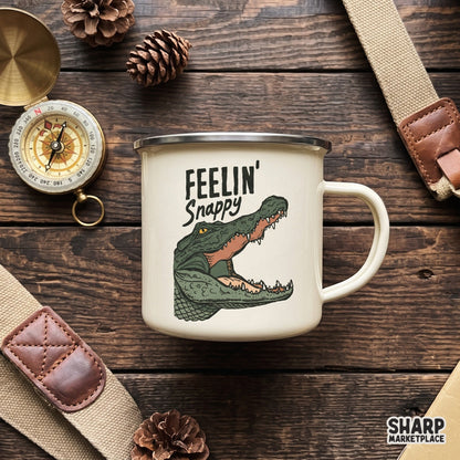Vintage feelin snappy alligator crocodile jaw print funny sublimation png for retro reptile t-shirt design