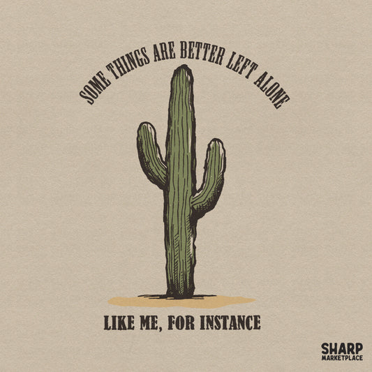 Introvert cactus western PNG with sarcastic funny quote for retro shirt designs and digital sublimation