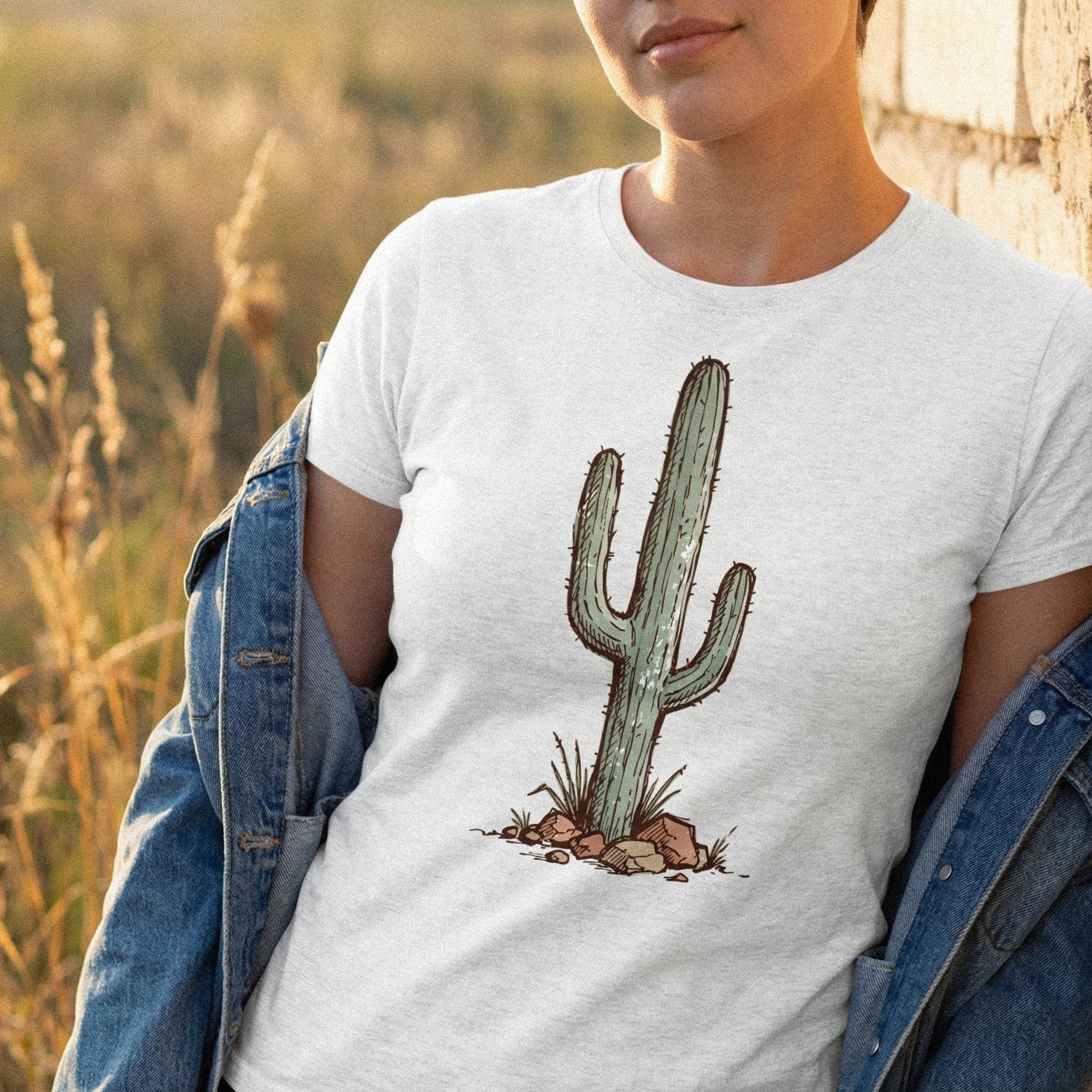 Cactus PNG, Desert Plant Illustration - 300 DPI Design for T-Shirt
