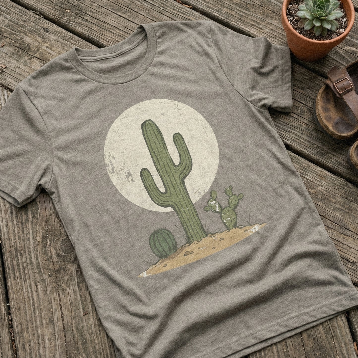 Cactus PNG, Desert Plant Art Print - 300 DPI Design for T-Shirt