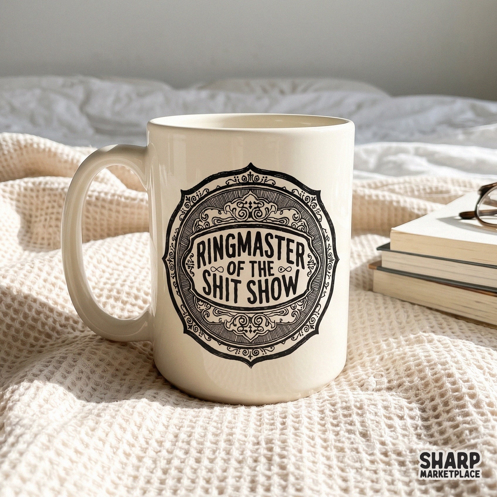 Retro ringmaster of the shit show design with sarcastic humor for mom shirts and sublimation printing designs