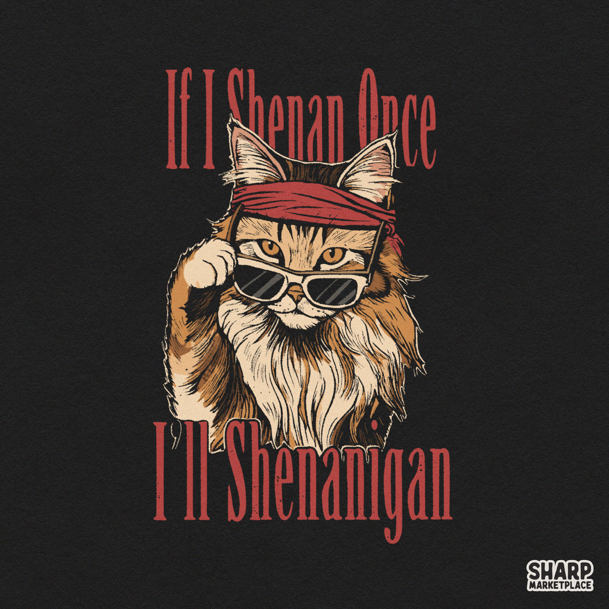 Funny cat wearing sunglasses retro PNG design for sarcastic t-shirts and apparel