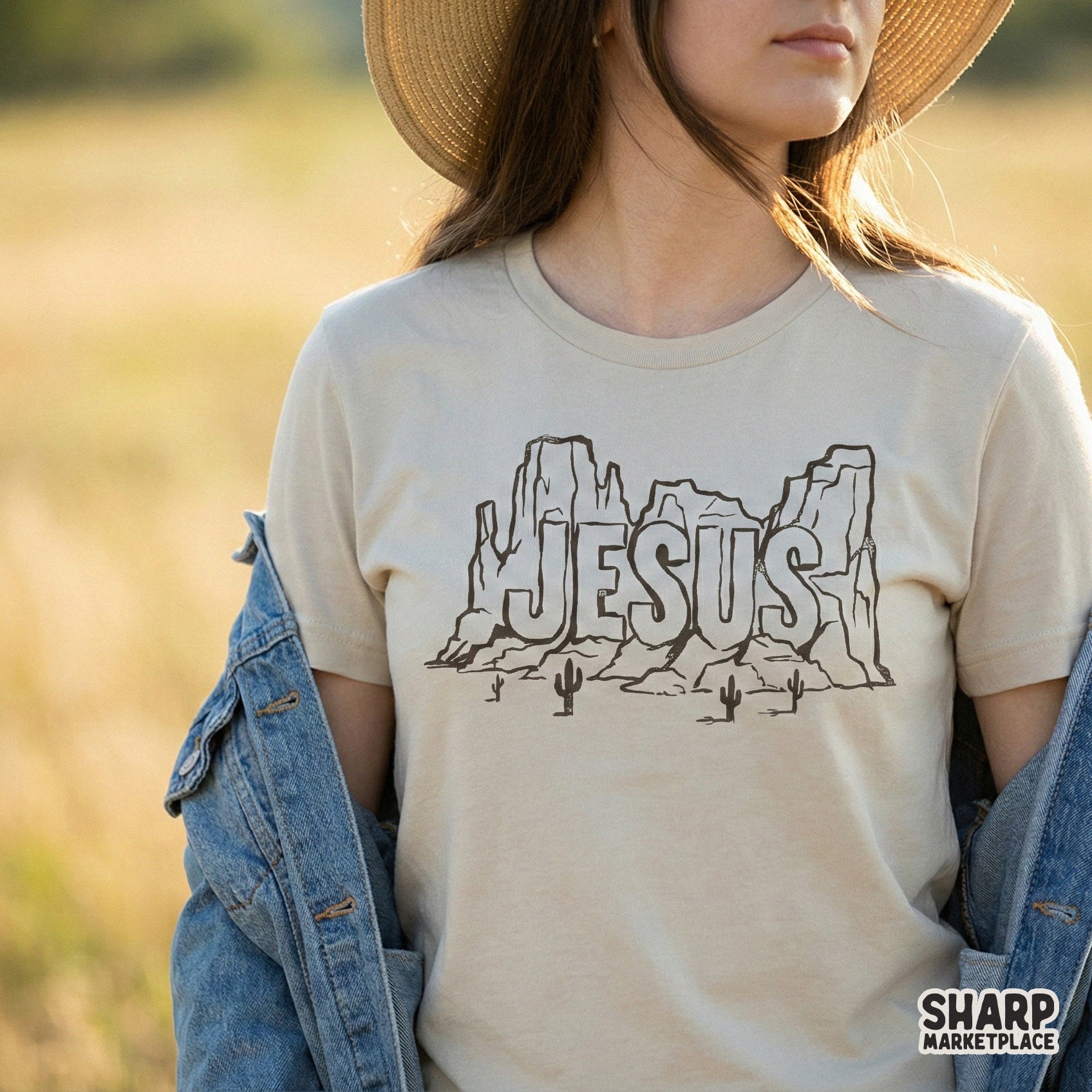 Jesus Mountain PNG, Christian Western Shirt Design - 300 DPI Design for