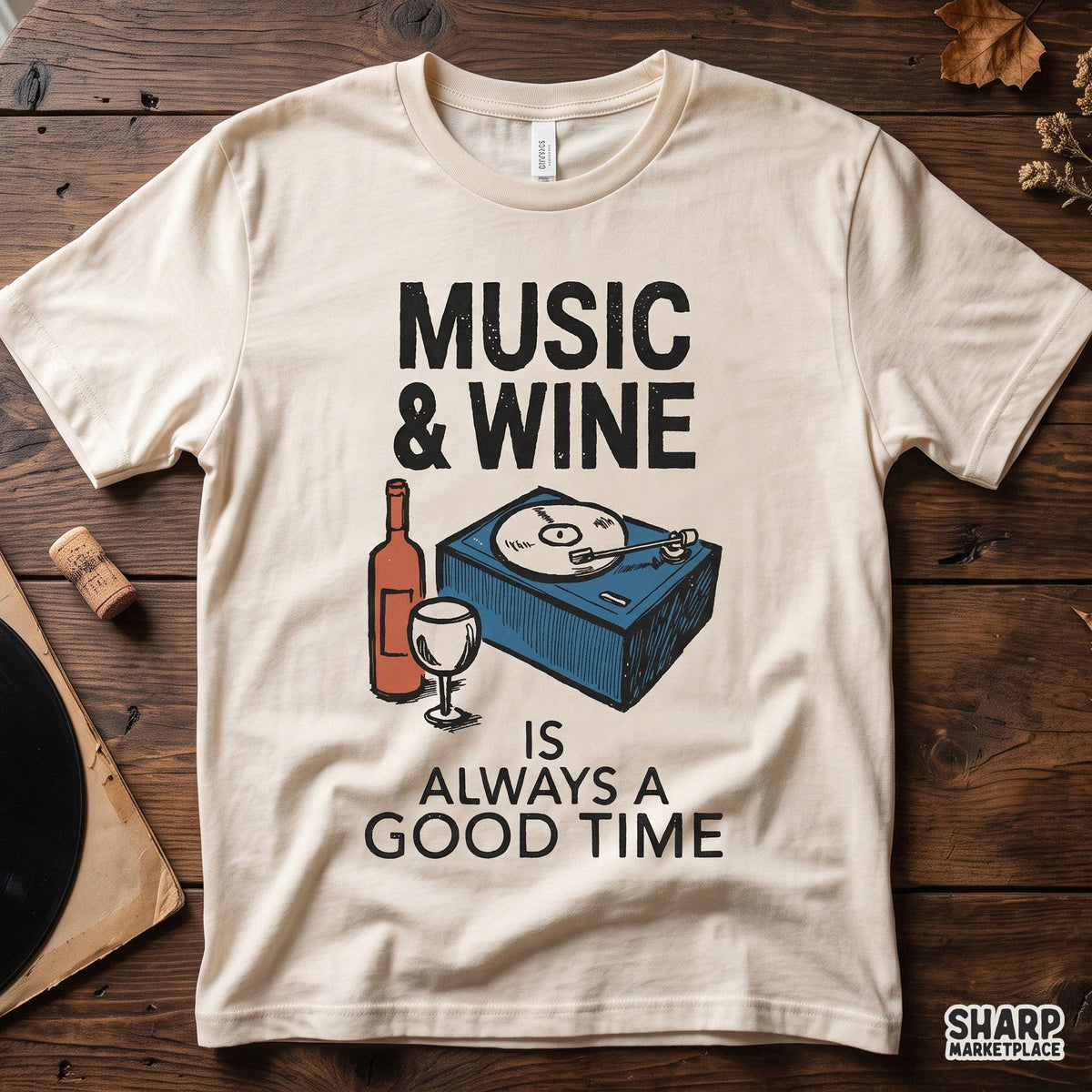 Music & Wine Is Always A Good Time Sublimation PNG, Cute