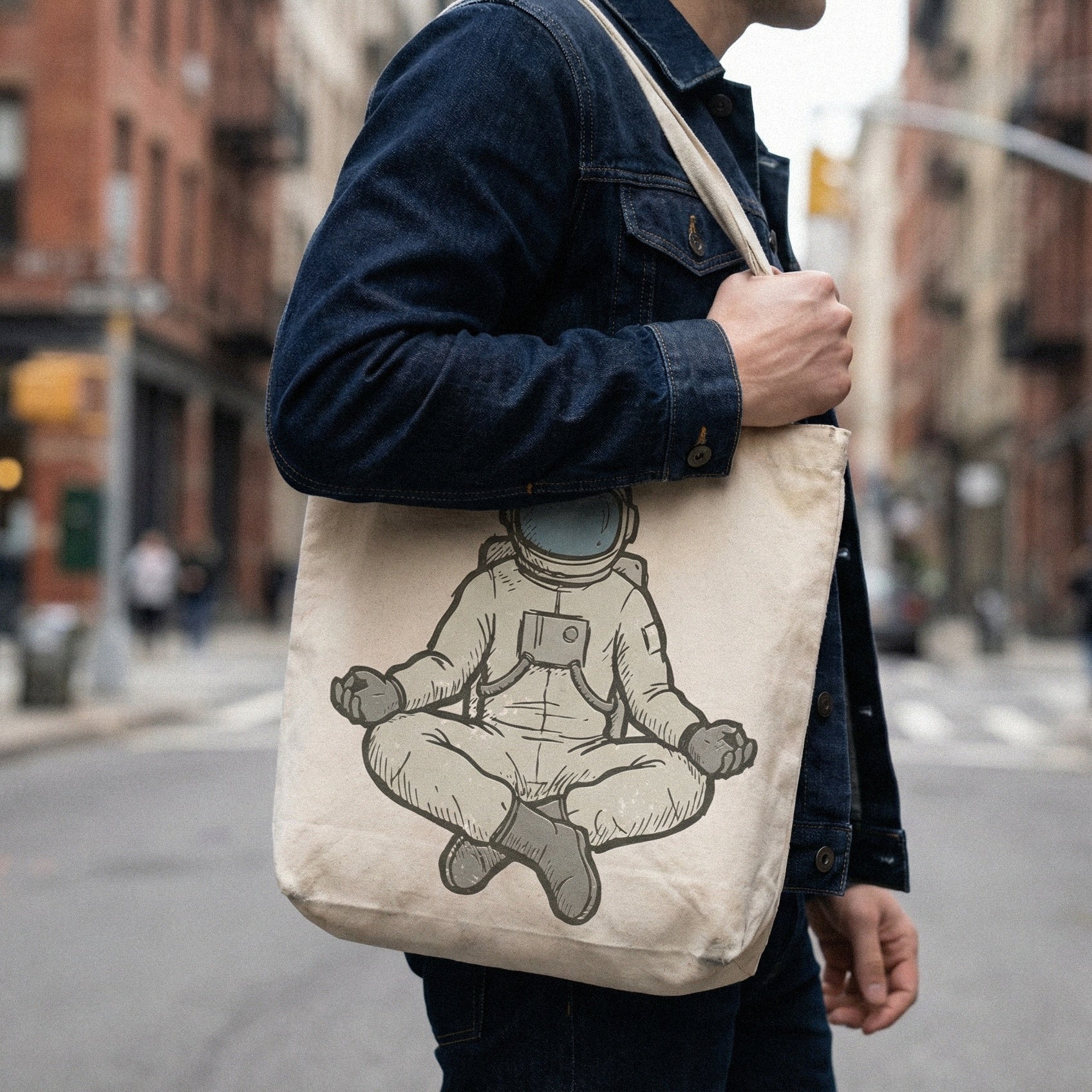 Meditating Astronaut PNG, Space Yoga Art - 300 DPI Design for T-Shirt