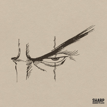 Intense Anime Scarred Eye Illustration For Manga Fans