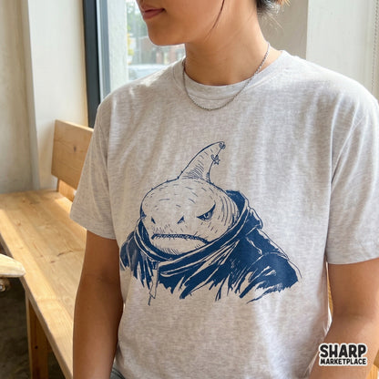 Grumpy shark in a hoodie funny ocean meme animal art sublimation png for retro summer beach t-shirts