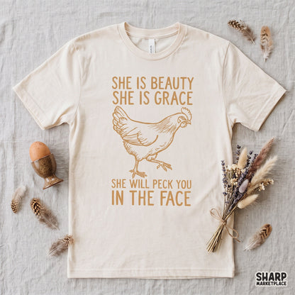 Funny retro hen art graphic with sarcastic farm humor quote for t-shirt sublimation transfers