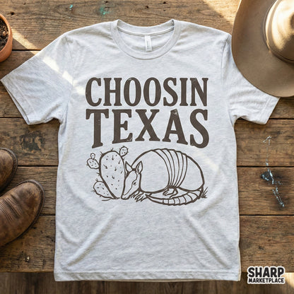 Choosin Texas PNG Design, Vintage Armadillo Texas Graphic - 300 DPI