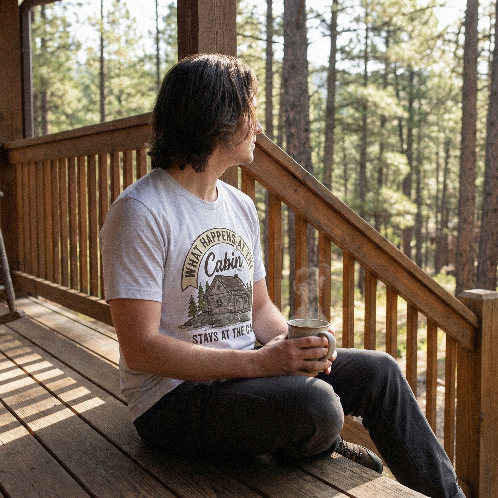 What Happens at the Cabin PNG, Stays at the Cabin - 300 DPI Design for