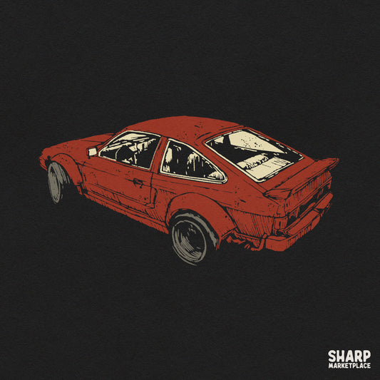 Flying Lime Green Drift Car Artwork, Trendy Shirt PNG
