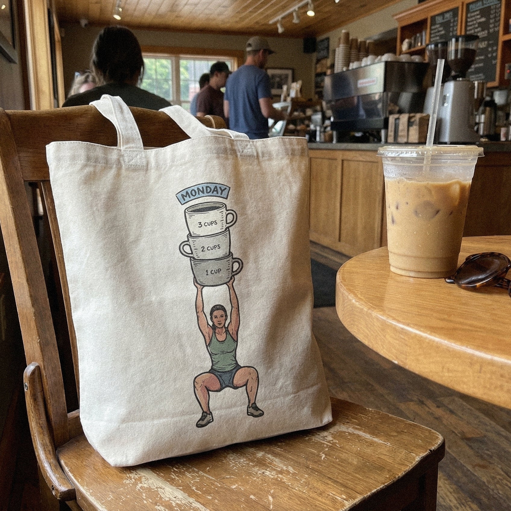 Monday 3 Cups 2 Cups 1 Cup PNG, Coffee Gym Shirt - 300 DPI Design for