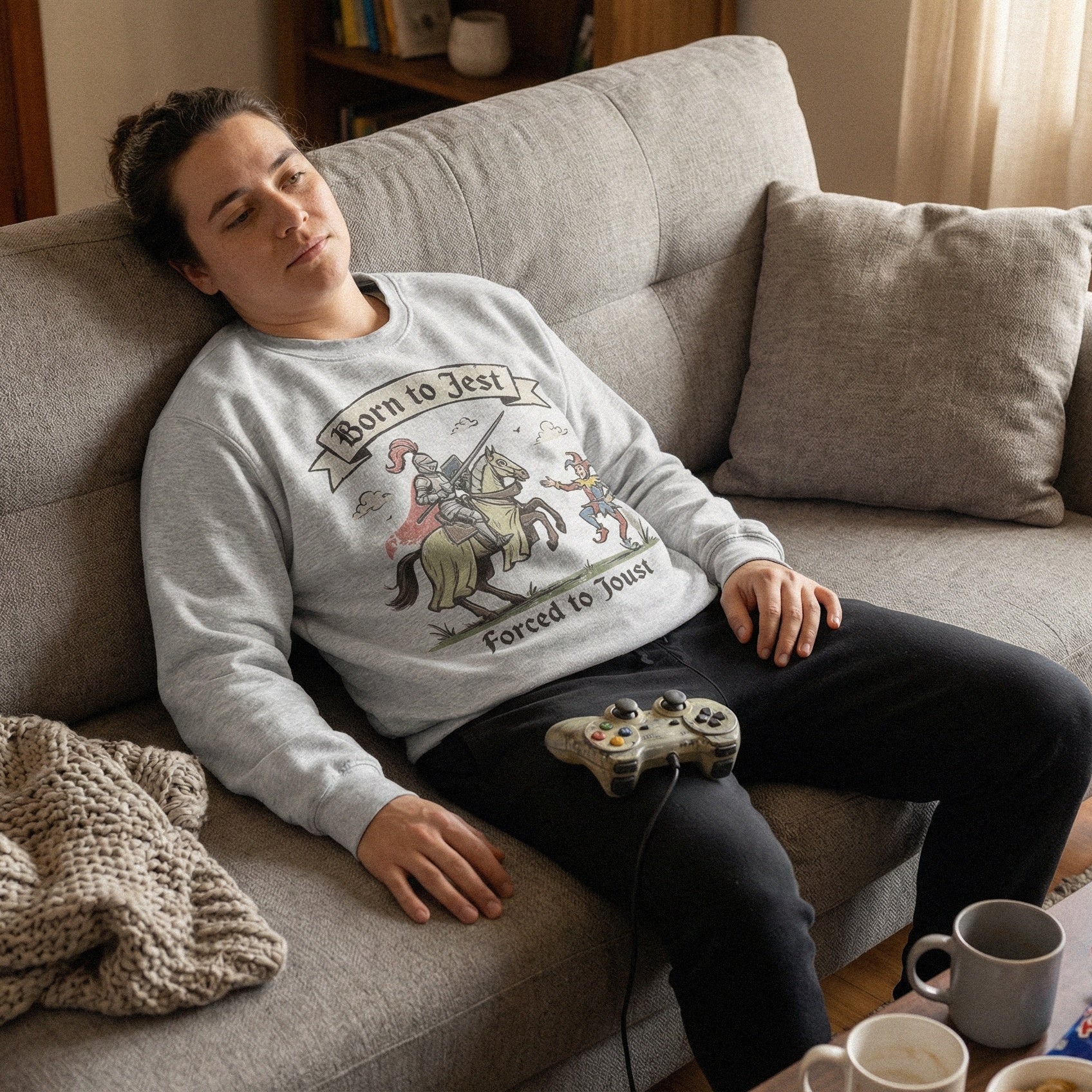 Born To Jest Forced To Joust PNG, Funny Medieval Shirt - 300 DPI Design