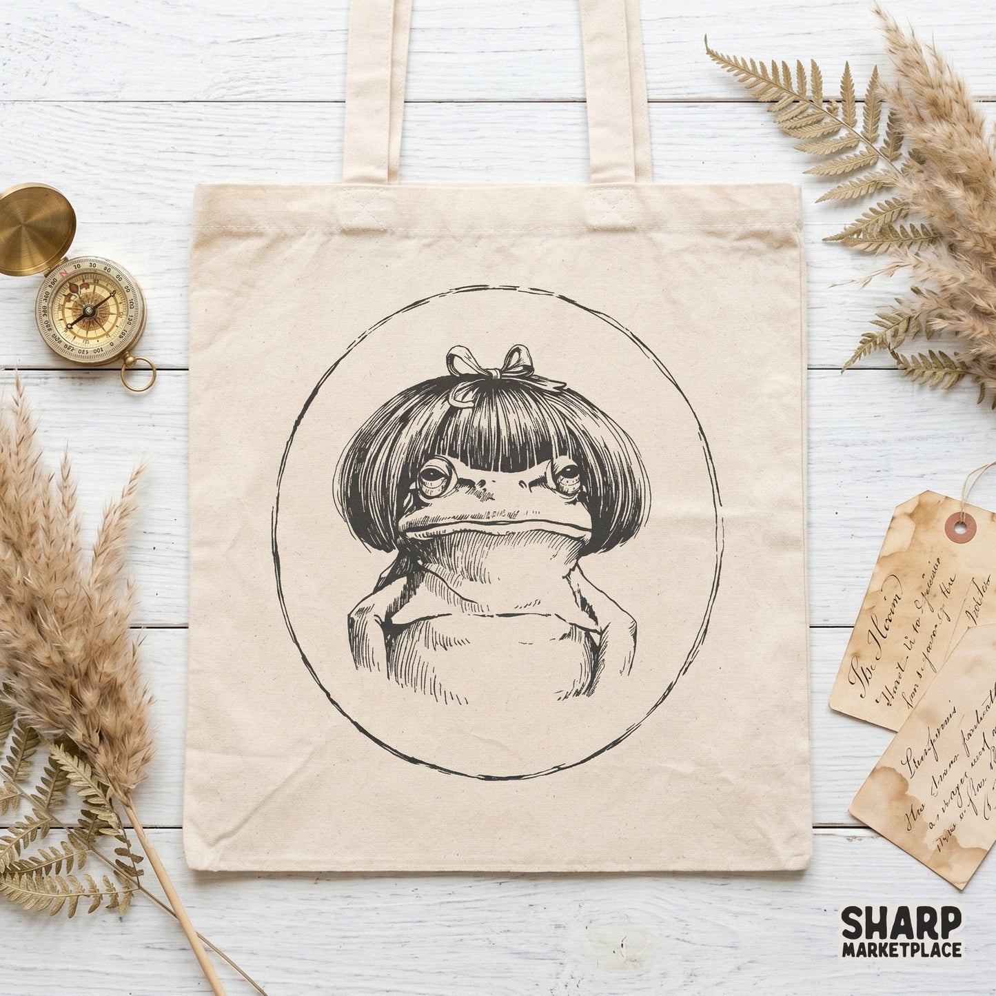 Coquette bow toad with bob haircut PNG design for trendy weirdcore fashion apparel and funny animal meme t-shirts