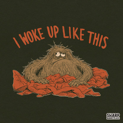 I Woke Up Like This PNG, Funny Sleepy Monster Shirt