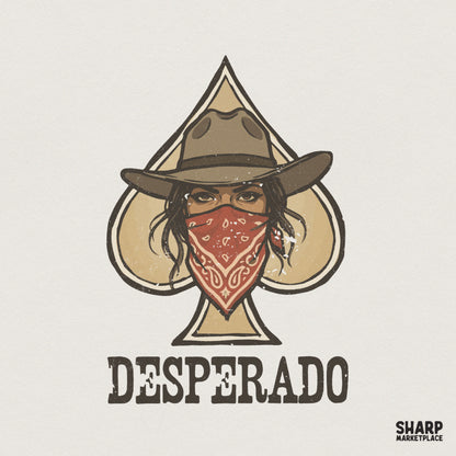 Desperado PNG, Outlaw Western T-Shirt Design - 300 DPI Design for T-Shirt