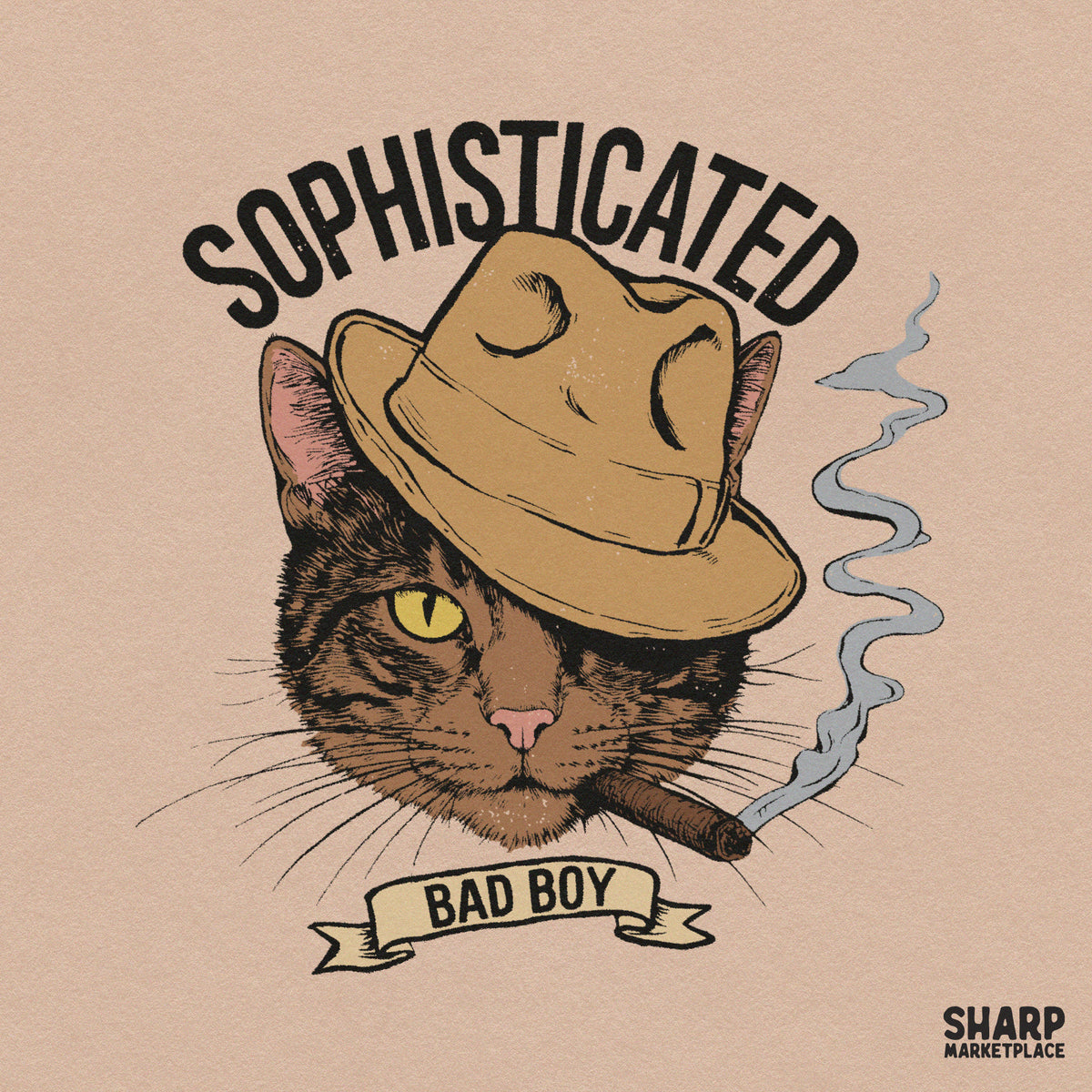 Sophisticated Bad Boy Funny PNG Shirt, Thug Life Mobster