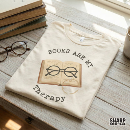 Books Are My Therapy PNG, Book Lovers Shirt - 300 DPI Design for T-Shirt