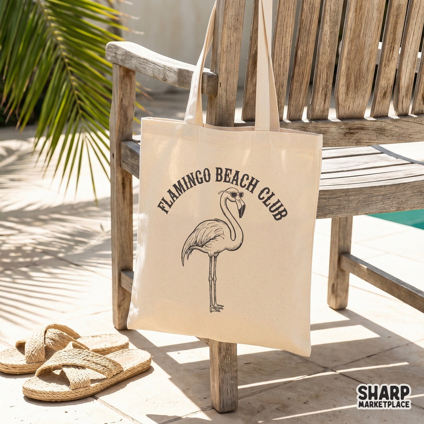 Retro Flamingo Beach Club PNG for trendy tropical vacation shirts and summer aesthetic apparel designs
