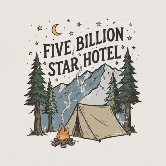 Five Billion Star Hotel PNG, Camping Nature Digital Download - 300 DPI