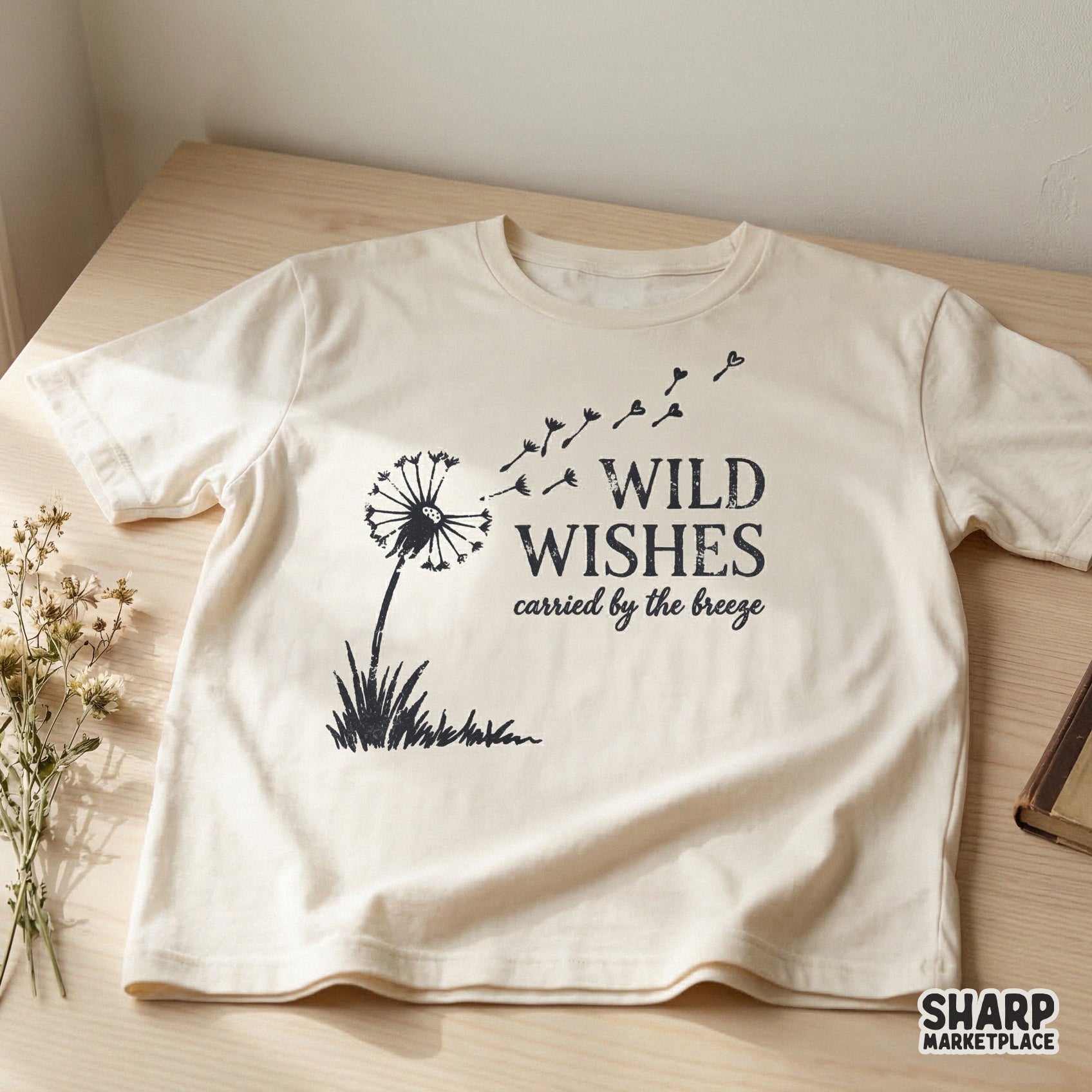 Wild Wishes PNG Design, Dandelion Breeze Digital Download - 300 DPI