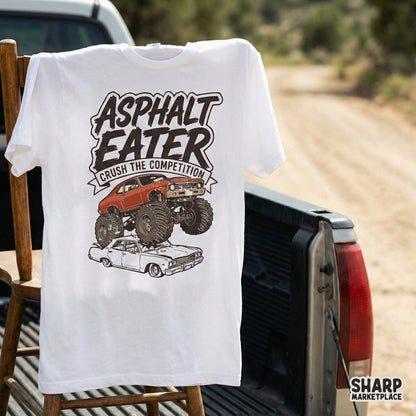 Asphalt Eater PNG, Monster Truck Shirt Design - 300 DPI Design for T-Shirt