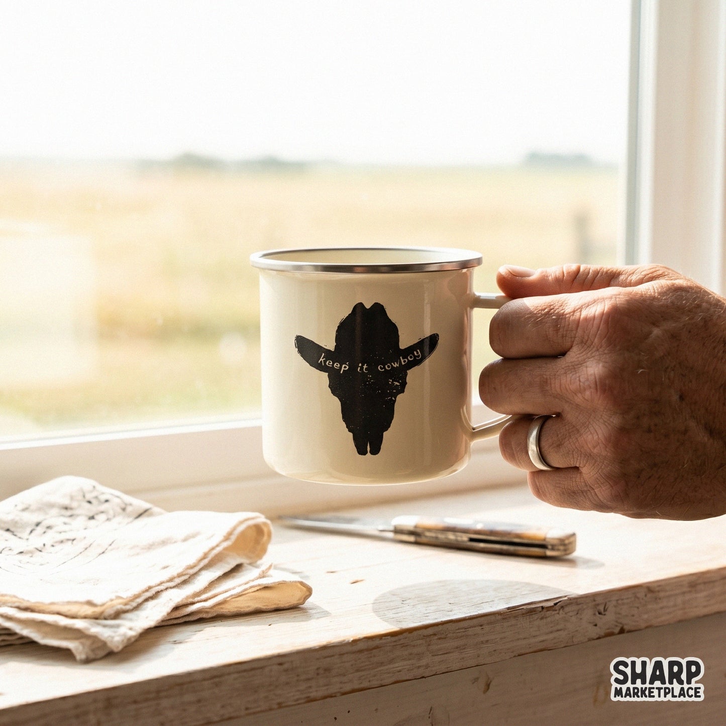 Monochrome steer skull shaped like a western hat with distressed details, suitable for dtf printing, stickers, and creative DIY projects.